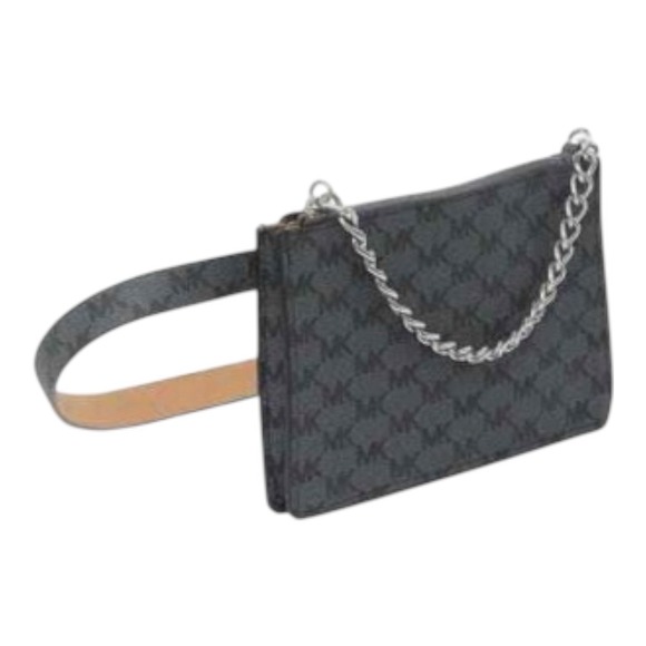 Michael Kors Gray Logo Belt Bag Waist Fanny Pack Wallet Women's NWOT - Picture 3 of 8